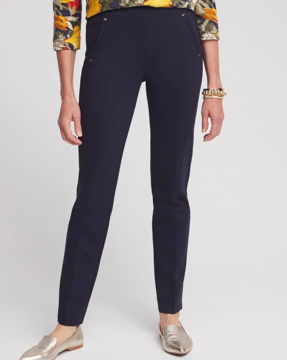 Juliet Slim Trim Detail Ankle Pants