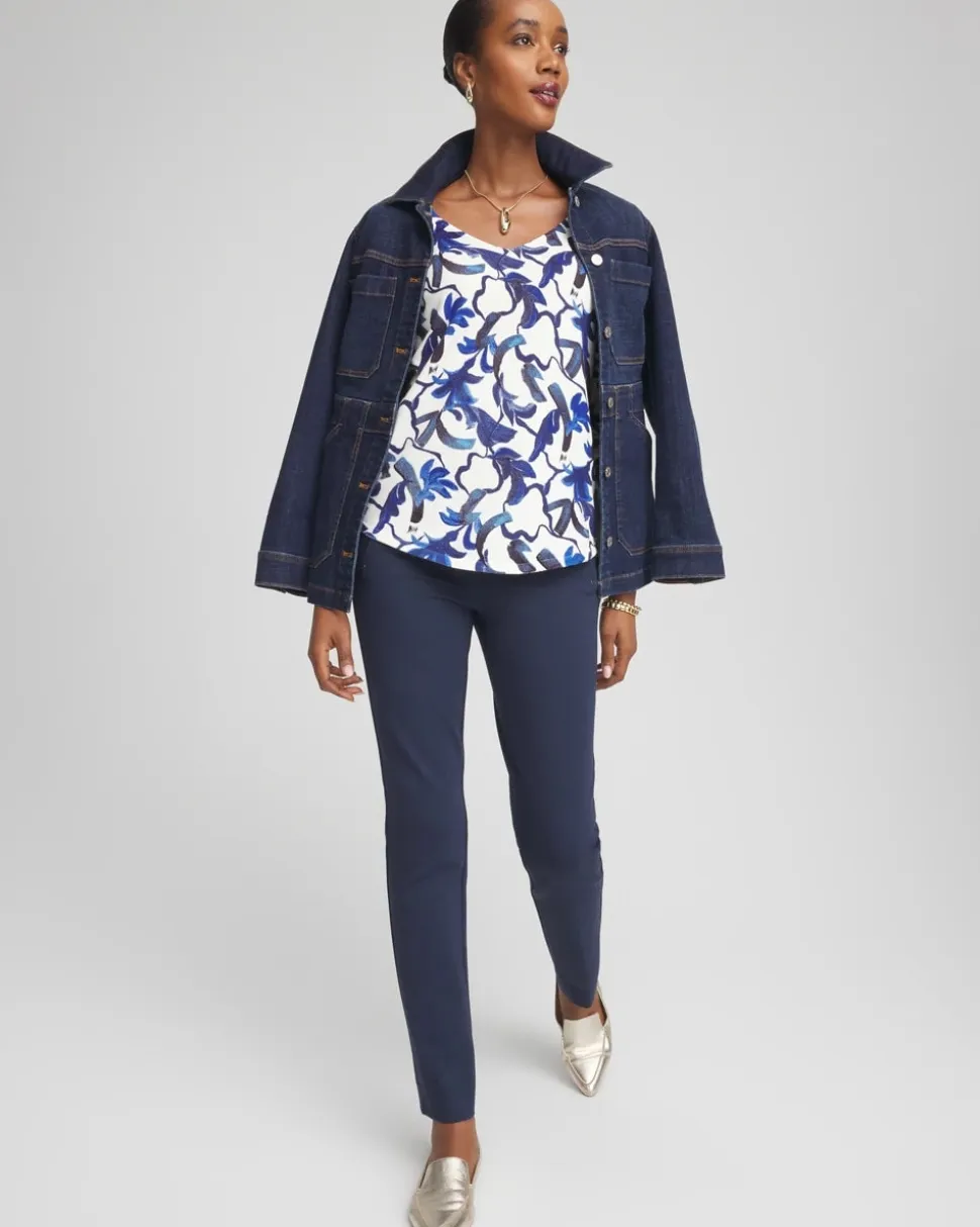 Juliet Slim Trim Detail Ankle Pants