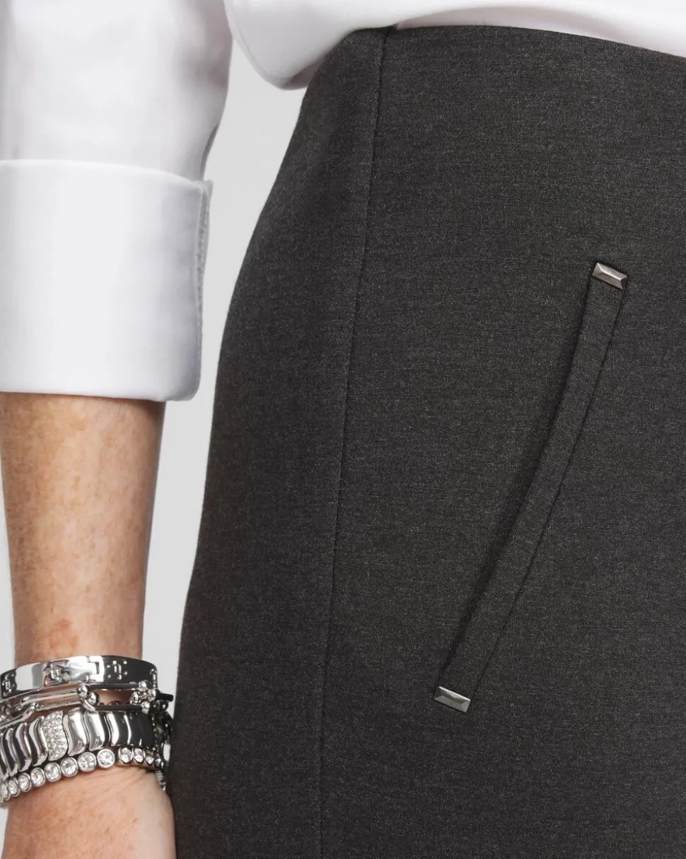 Juliet Trim Detail Ponte Ankle Pants
