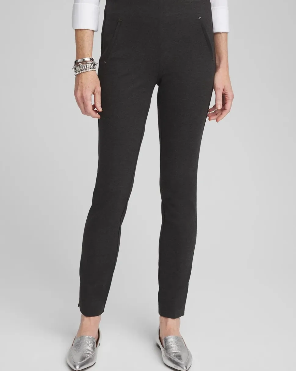 Juliet Trim Detail Ponte Ankle Pants
