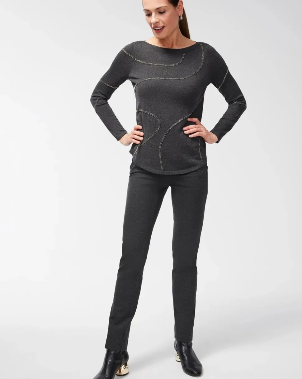 Juliet Trim Detail Ponte Pants