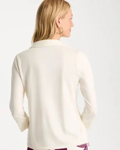 Knit Henley 3/4 Sleeve Tee