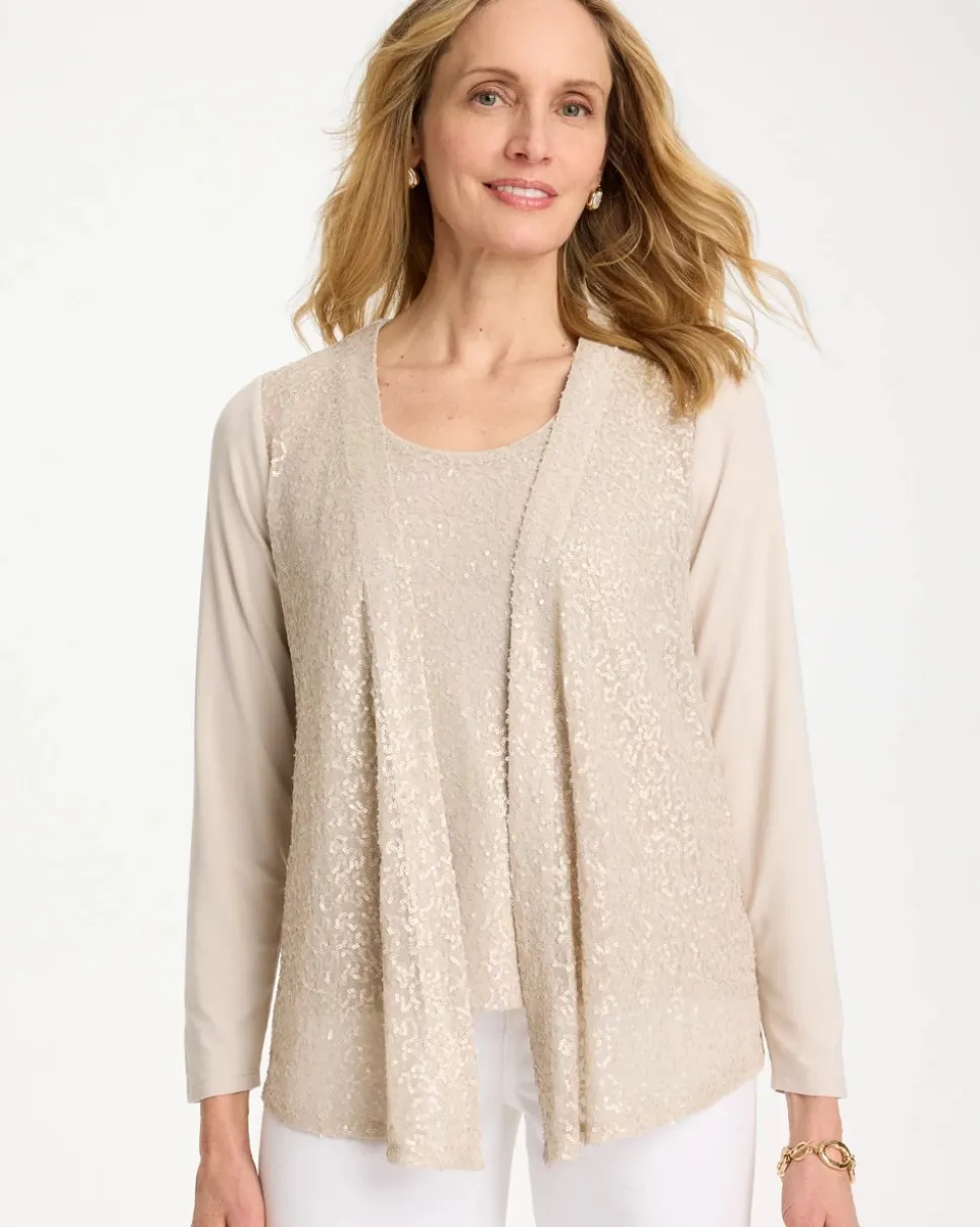 Knit Sequin Cardigan