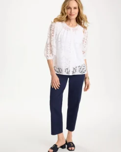 Lace Burnout Blouse