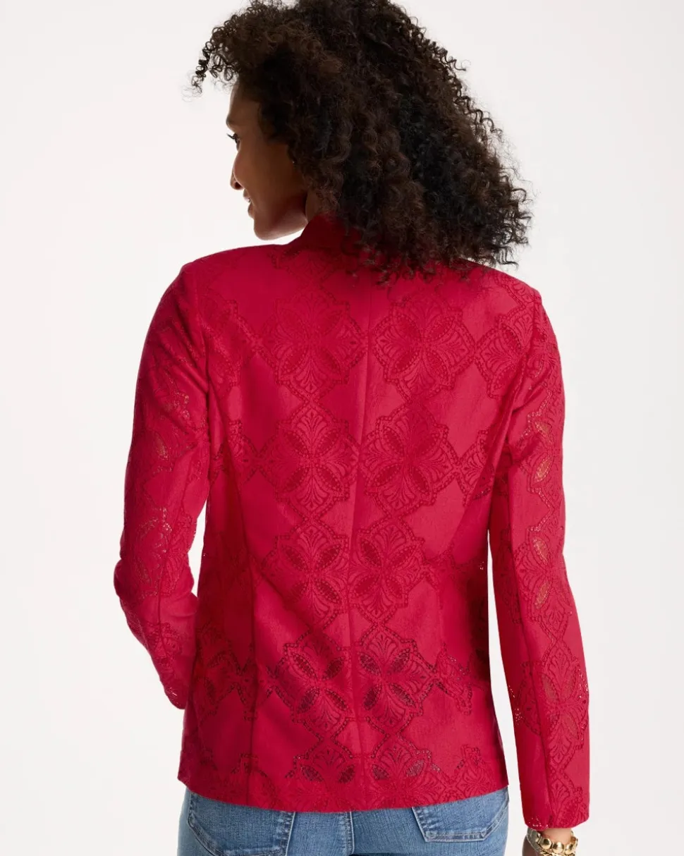 Lace Cutwork Blazer