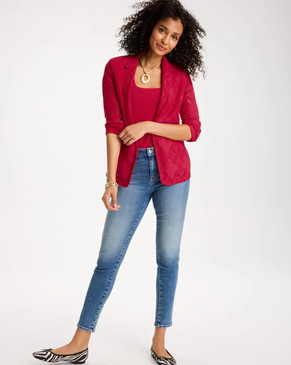 Lace Cutwork Blazer