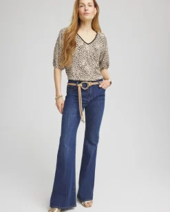 Leopard Braided Linen Top