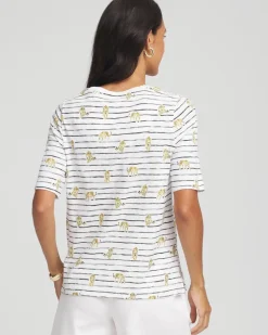 Leopard Graphic Elbow-Sleeve Tee