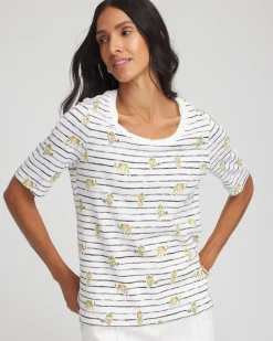 Leopard Graphic Elbow-Sleeve Tee