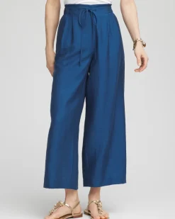 Lightweight Wide Leg Cropped Pants