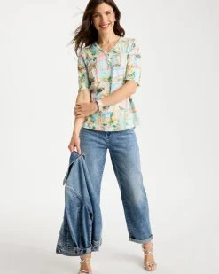Limoni Dolci Cotton Slub V-Neck Tee