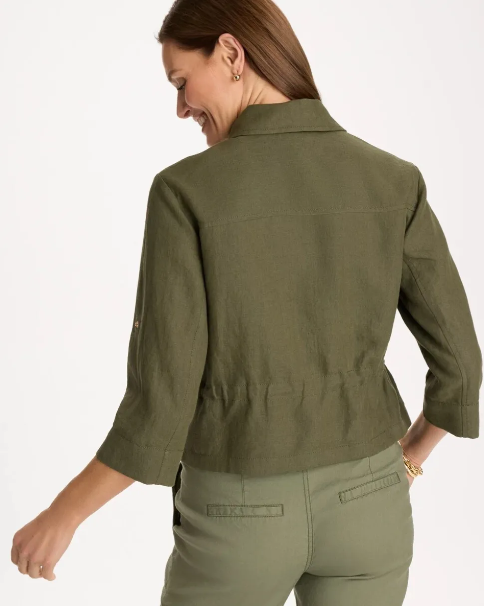 Linen Cargo Jacket