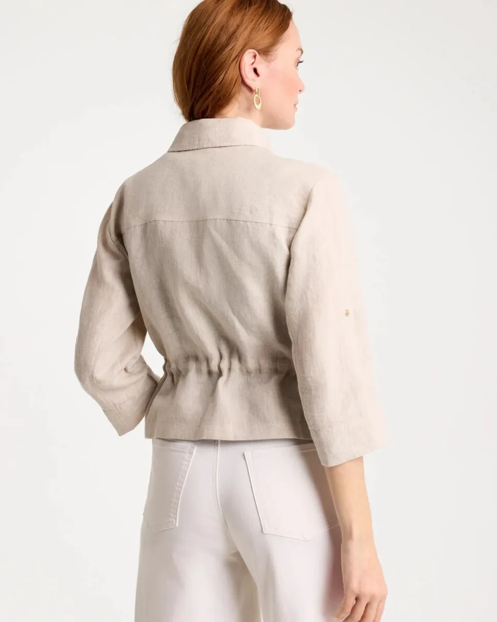 Linen Cargo Jacket