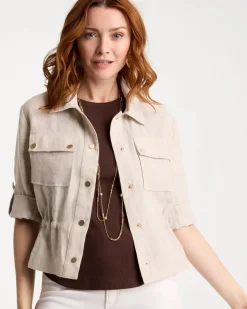 Linen Cargo Jacket