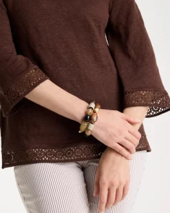 Linen Crochet Lace Tee
