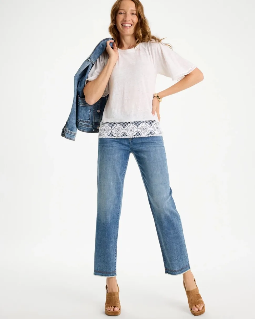 Linen Crochet Tee