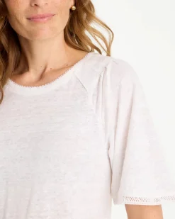 Linen Crochet Tee