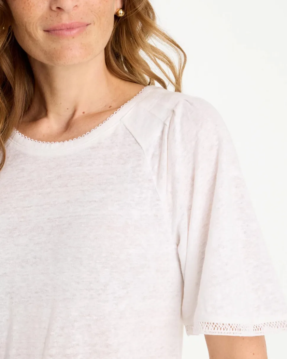 Linen Crochet Tee