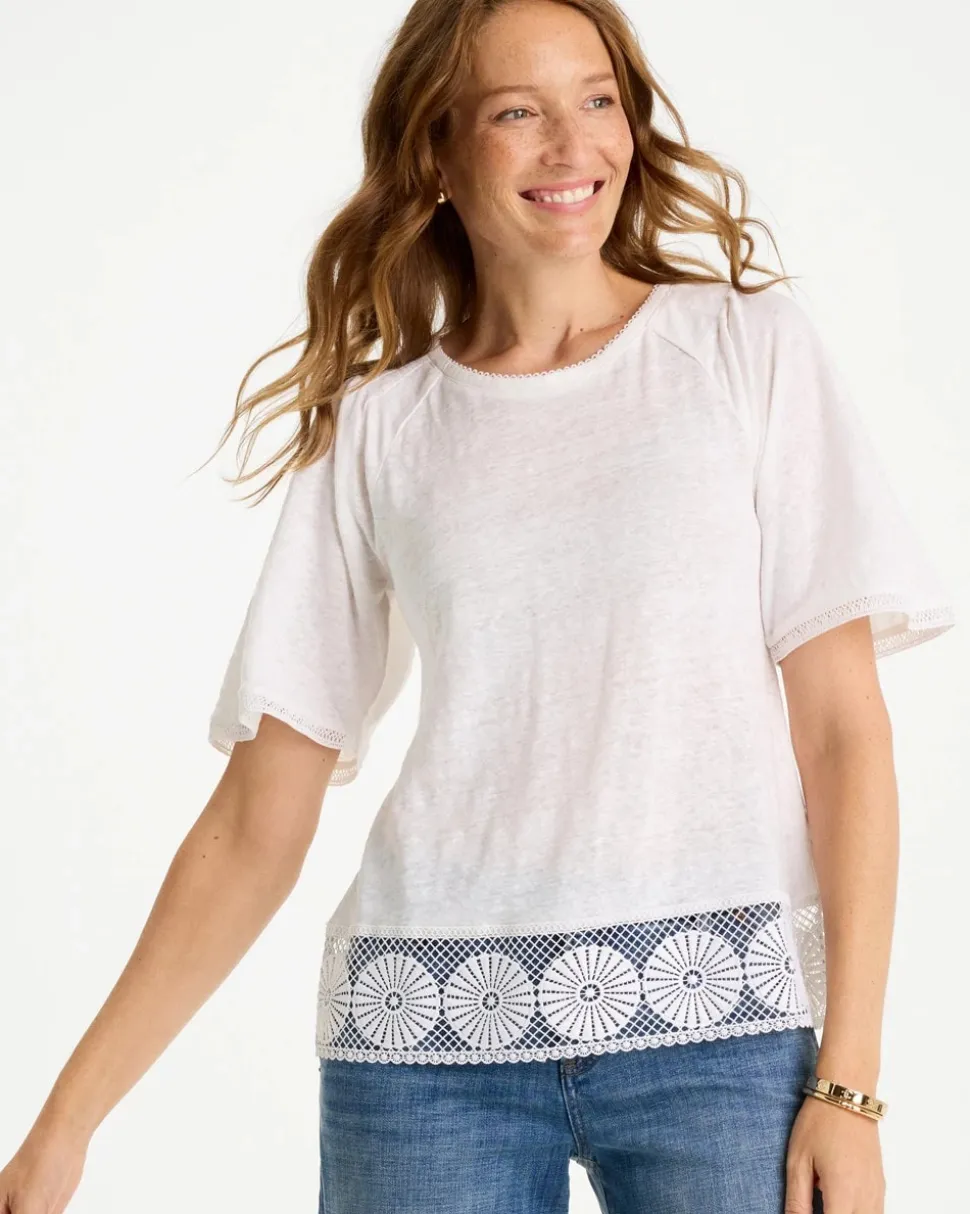 Linen Crochet Tee