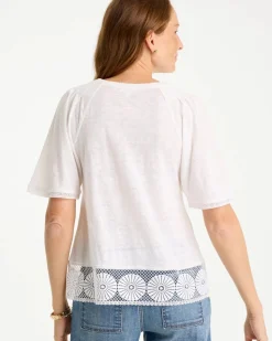 Linen Crochet Tee