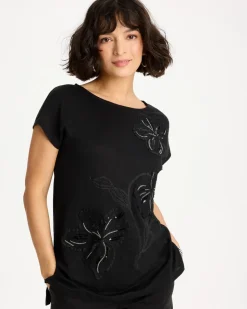 Linen Embellished Sequin Tunic