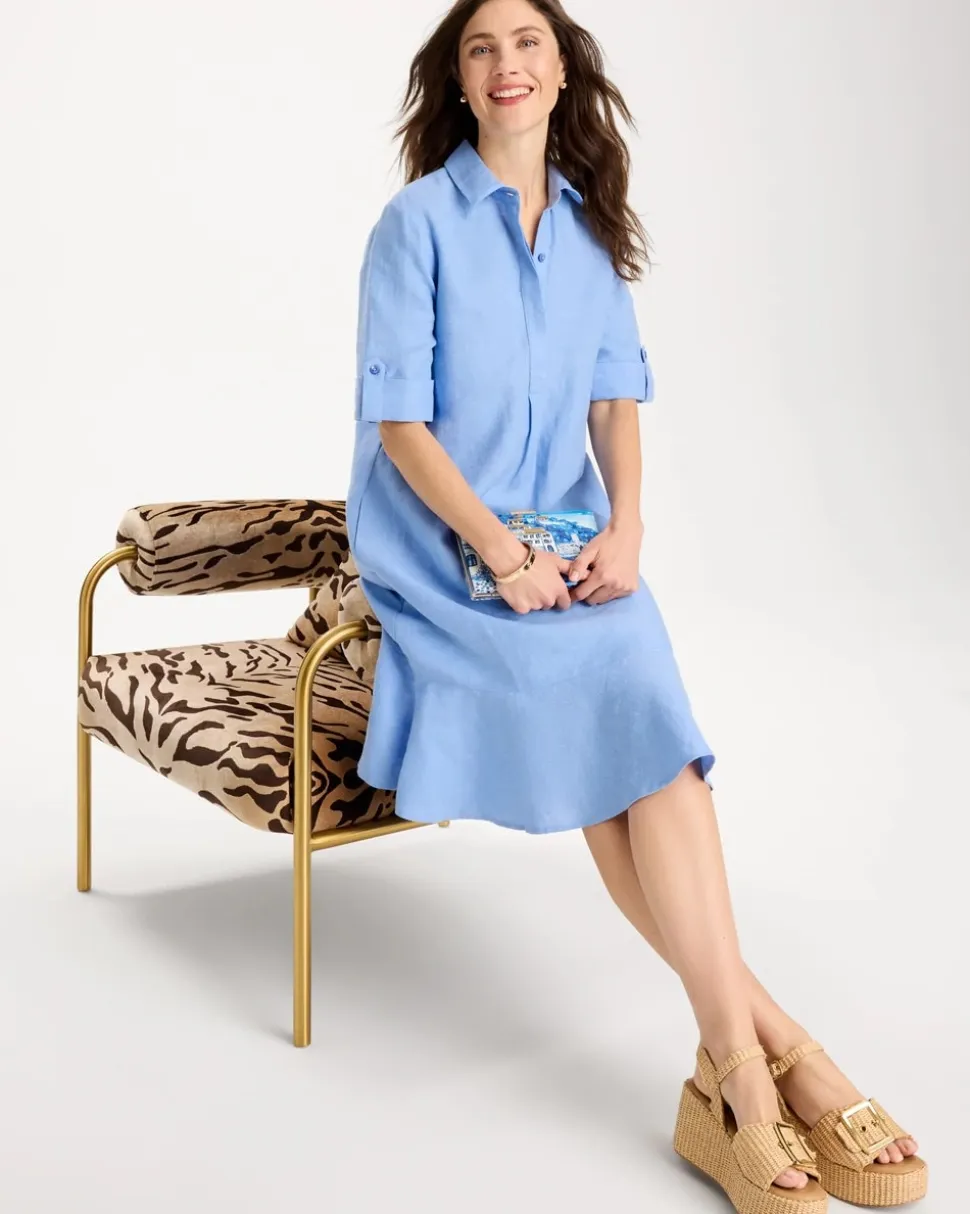 Linen Flounce Dress