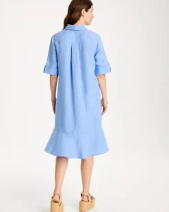 Linen Flounce Dress