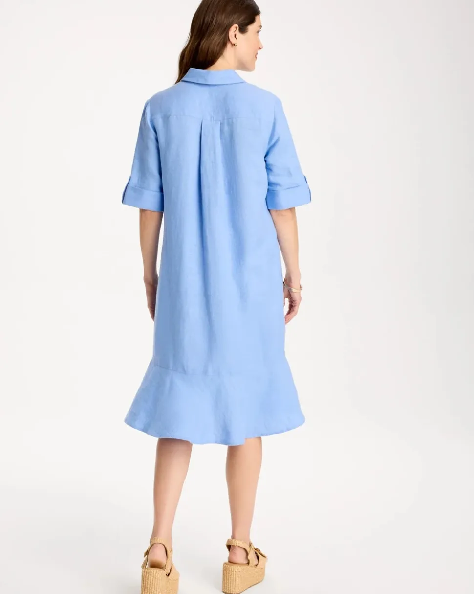 Linen Flounce Dress