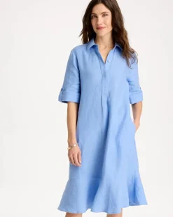 Linen Flounce Dress