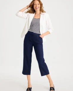Linen Fly Front Pants