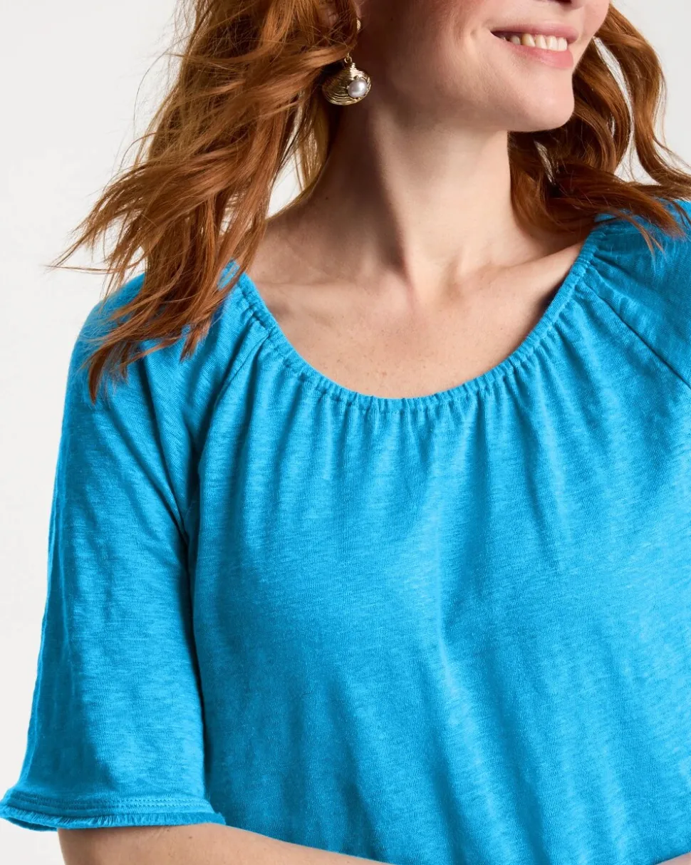 Linen Fringed Tee
