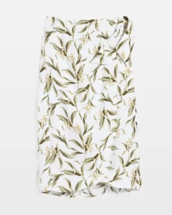 Linen Midi Wrap Skirt