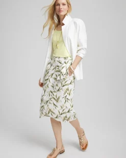 Linen Midi Wrap Skirt
