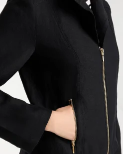 Linen Moto Jacket