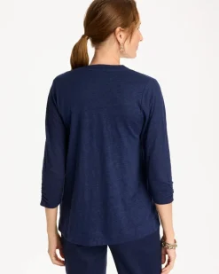 Linen Open Front Cardigan