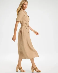 Linen Safari Shirtdress