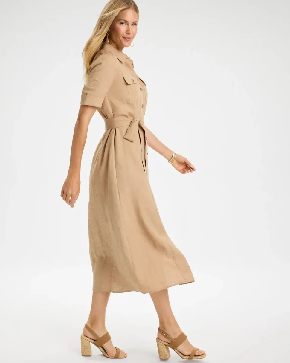 Linen Safari Shirtdress