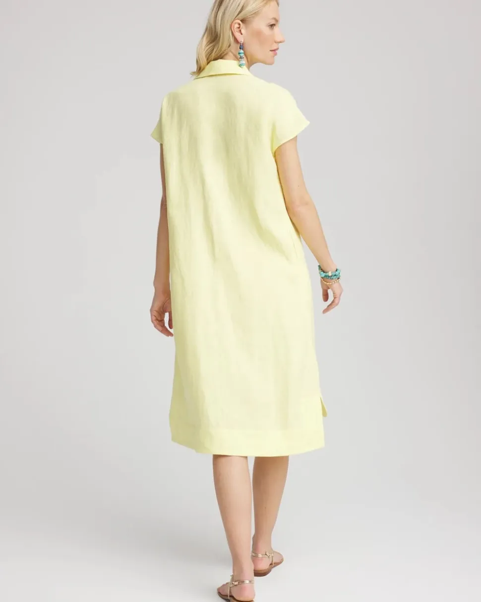 Linen Short-Sleeve Dress