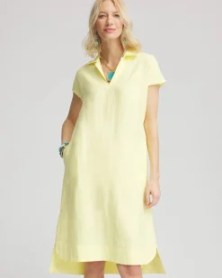 Linen Short-Sleeve Dress