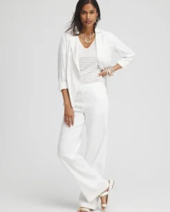 Linen Stripe Sweater Trim Tee