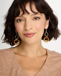 Linked Resin Drop Earrings