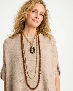Long Beaded Single-Strand Necklace
