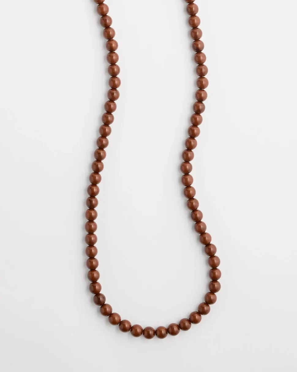 Long Beaded Single-Strand Necklace