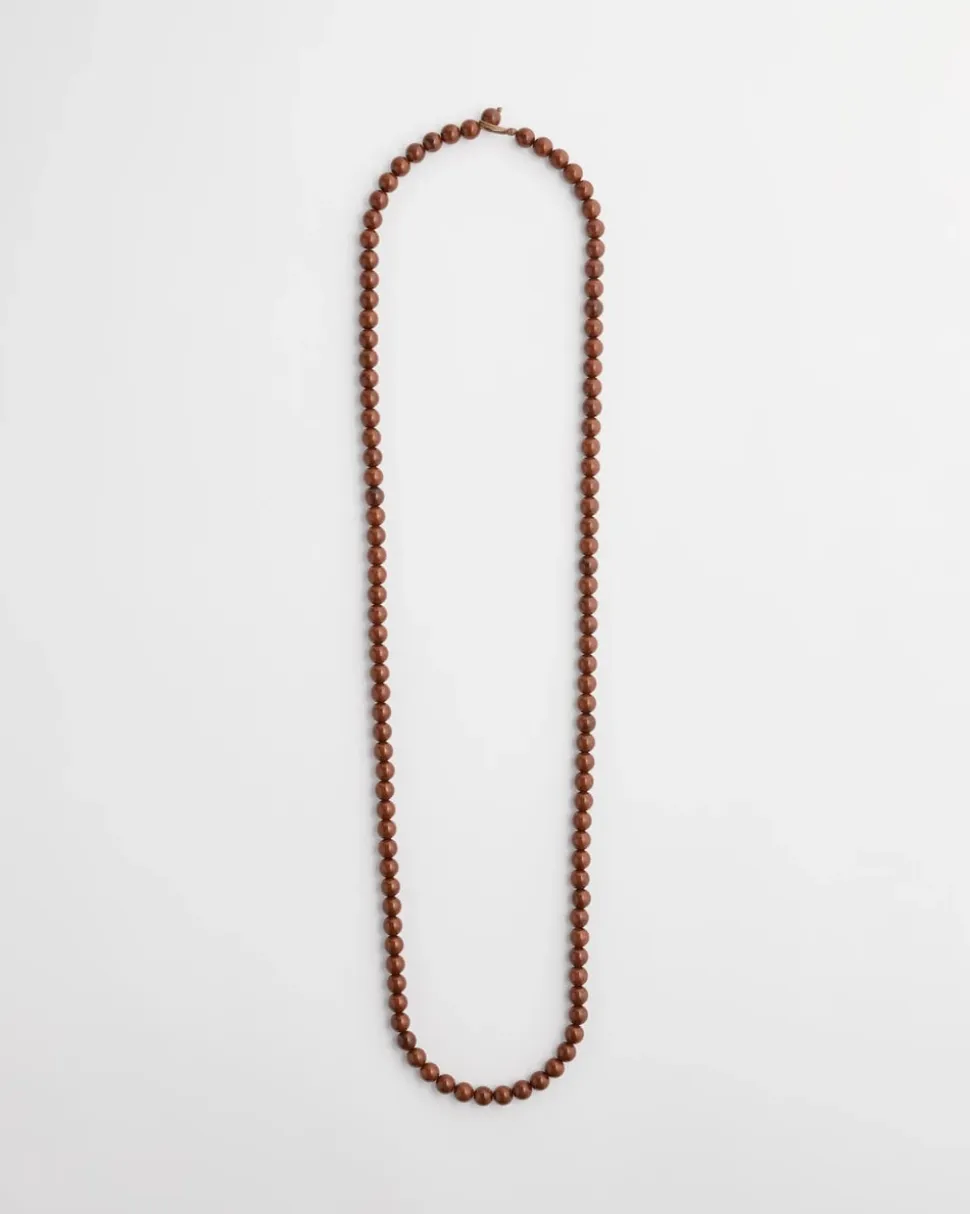 Long Beaded Single-Strand Necklace