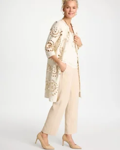 Long Faux Leather Kimono