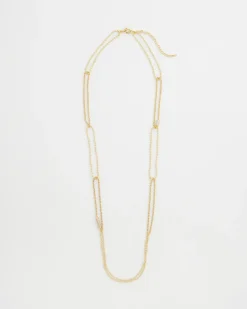 Long Gold Ball Chain Single Strand