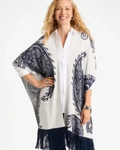 Long Knit Fringed Ruana