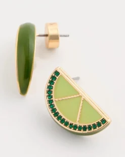 Luxurious Lime Stud Earrings