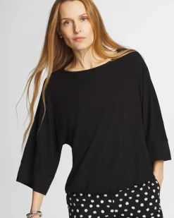 Matte Jersey Bubble Hem Top