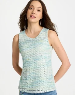 Mermaid Sequin Mesh Crochet Tank